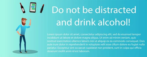 Acemi sürücüler için ipuçları kartı. Inscription.Do değil dağıttı ve içecek alkol! Bir adam cep telefonuyla şarap, kozmetik ve yazışma gösterir. Kartları, siteleri, web, posterler için şablon. 