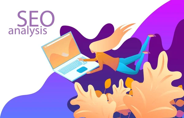 Modern düz tasarım Web sitesi ve mobil web sitesi için Seo Analizi izometrik kavramı. Açılış sayfası şablonu. Düzenlemek ve özelleştirmek kolay. Vektör çizim