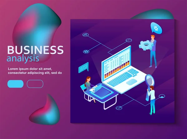 Sosyal medya iş optimizasyon çalışması. İzometrik çizimde bir successeful iş. Gül turuncu ve mavi tonları degradelerle yaptı. Siteleri, afiş, poster için arka plan. 