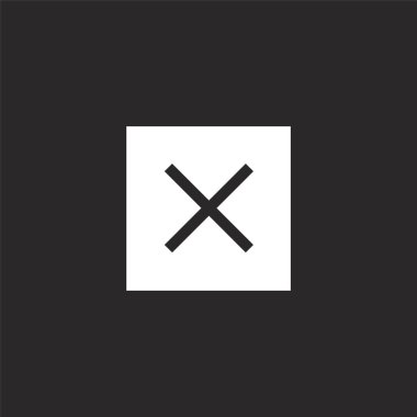 simgeyi çarpın. Web sitesi tasarımı ve mobil, uygulama geliştirme için doldurulmuş çarpma simgesi. siyah arka plan üzerinde yalıtılmış doldurulmuş temel derleme koleksiyonundan çarpım simgesi.