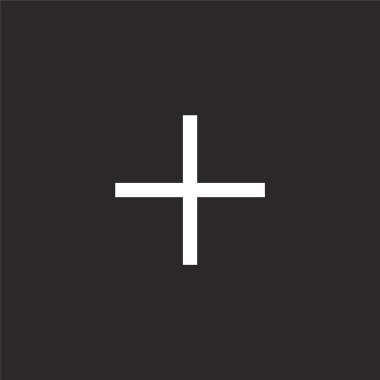 simgesi ekleyin. Doldurulmuş web sitesi tasarımı ve mobil, uygulama geliştirme için simge ekleyin. siyah arka plan üzerinde yalıtılmış doldurulmuş temel derleme koleksiyonundan simge ekleme.