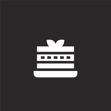 puding simgesi. Web sitesi tasarımı ve mobil, uygulama geliştirme için doldurulmuş puding simgesi. siyah arka plan üzerinde izole dolu İtalya koleksiyonundan puding simgesi.