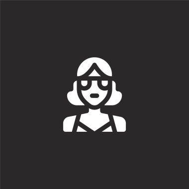 plaj simgesi. Web sitesi tasarımı ve mobil, uygulama geliştirme için doldurulmuş plaj simgesi. siyah arka plan üzerinde izole dolu kentsel kabileler koleksiyonundan plaj simgesi.