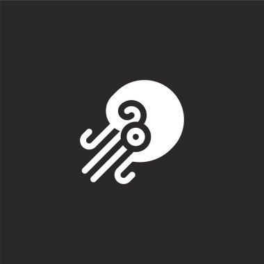 nautilus simgesi. Web sitesi tasarımı ve mobil, uygulama geliştirme için doldurulmuş nautilus simgesi. siyah arka plan üzerinde izole dolu deniz yaşamı koleksiyonundan nautilus simgesi.