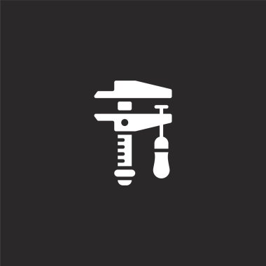 ölçüm simgesi. Web sitesi tasarımı ve mobil, uygulama geliştirme için doldurulmuş ölçüm simgesi. siyah arka plan üzerinde izole dolu marangozluk koleksiyonundan ölçüm simgesi.