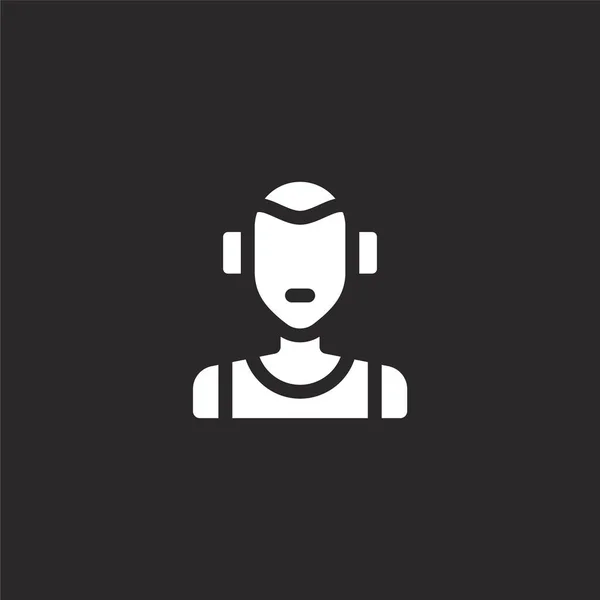 Sport icon. Filled sport icon for website design and mobile, app development. sport icon from filled urban tribes collection isolated on black background. — Stockový vektor