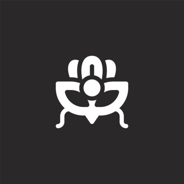 maske simgesi. Web sitesi tasarımı ve mobil, uygulama geliştirme için doldurulmuş maske simgesi. siyah arka plan üzerinde izole dolu İtalya koleksiyonundan maske simgesi.