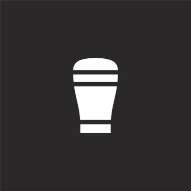 bira simgesi bira pint. Web sitesi tasarımı ve mobil, uygulama geliştirme için bira simgesi dolu bira. siyah arka plan üzerinde izole dolu bira koleksiyonundan bira simgesi pint.