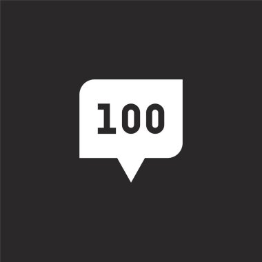 puan simgesi. Web sitesi tasarımı ve mobil, uygulama geliştirme için doldurulmuş puan simgesi. siyah arka plan üzerinde izole dolu geribildirim ve referansları koleksiyonundan puan simgesi.