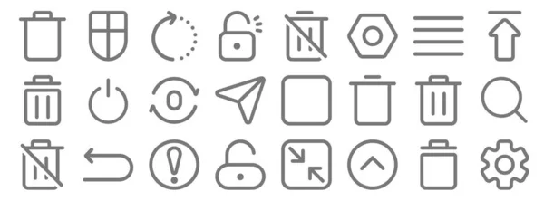Iconos Línea Interfaz Conjunto Lineal Conjunto Línea Vectores Calidad Como — Archivo Imágenes Vectoriales
