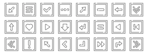 Arrow Line Icons Linear Set Quality Vector Line Set Right — Stock Vector