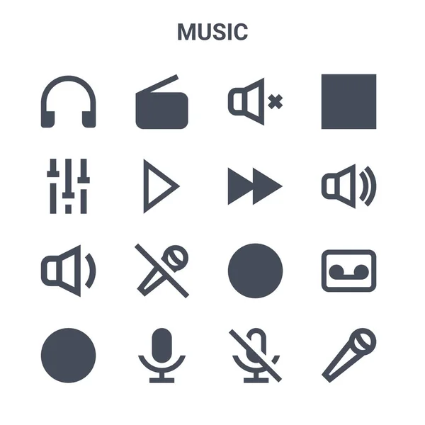 Set Music Concept Vector Line Icons 64X64 Thin Stroke Icons — Stock Vector