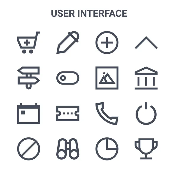 Kullanıcı Arayüzü Konsept Vektör Çizgisi Simgesi Seti Renk Seçimi Yön — Stok Vektör