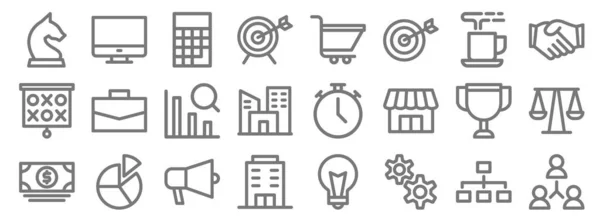 Business Line Icons Linear Set Quality Vector Line Set Teamwork — Stock Vector