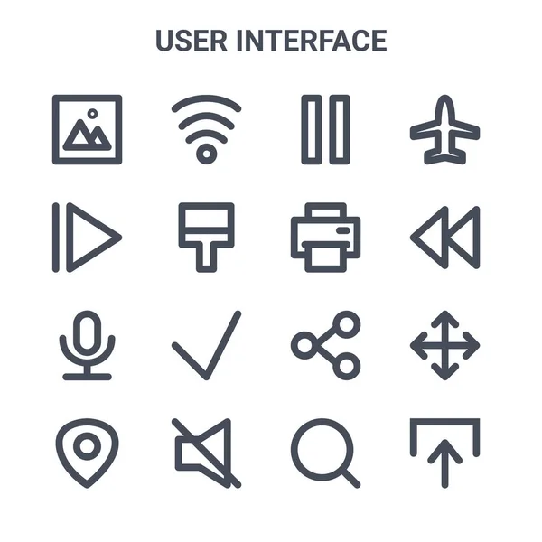 Kullanıcı Arayüzü Konsept Vektör Çizgisi Simgesi Seti Gibi 64X64 Ince — Stok Vektör