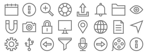 Web Essentials Line Icons Linear Set Quality Vector Line Set — Stock Vector