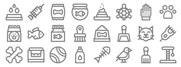Pet Shop Line Icons Linear Set Quality Vector Line Set — Stock Vector