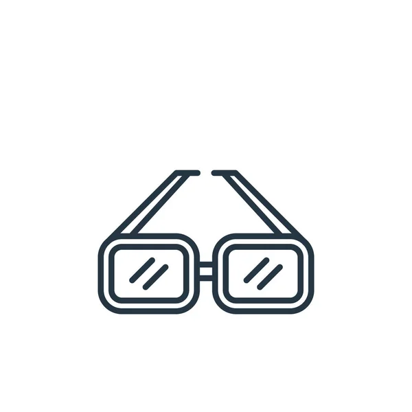 Icona Vettoriale Rettangolare Occhiali Occhiale Rettangolare Corsa Modificabile Simbolo Lineare — Vettoriale Stock