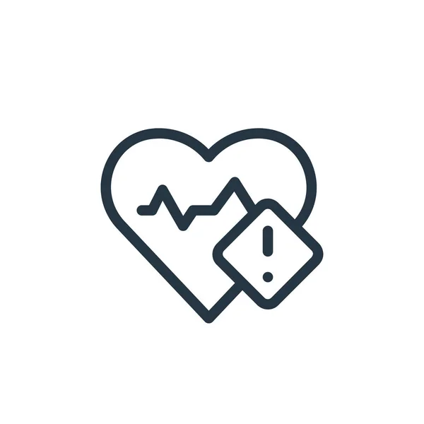 Heartbeat Vector Icon Heartbeat Editable Stroke Heartbeat Linear Symbol Use — Stock Vector