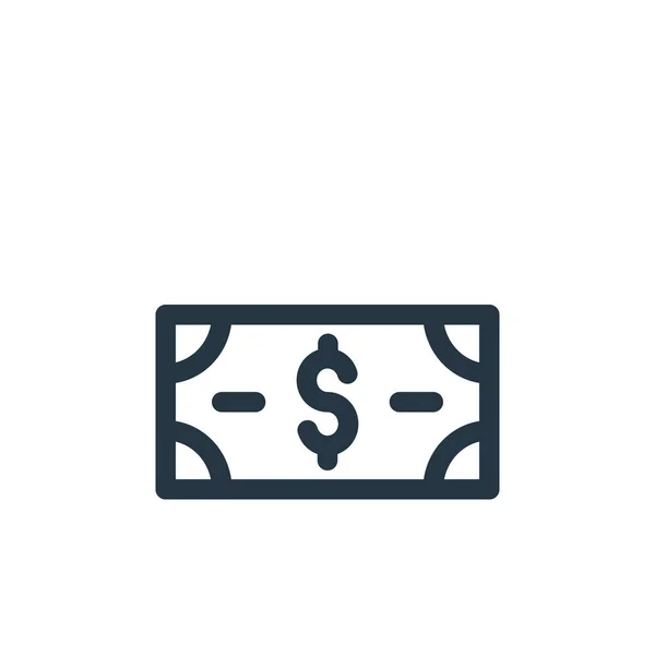 Banknote Vector Icon Banknote Editable Stroke Banknote Linear Symbol Use — Stock Vector