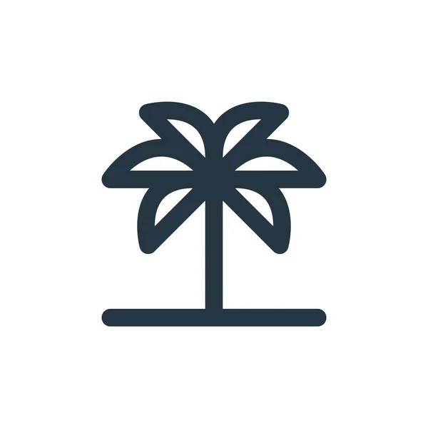 Icona Del Vettore Palmo Colpo Palma Modificabile Palmo Simbolo Lineare — Vettoriale Stock