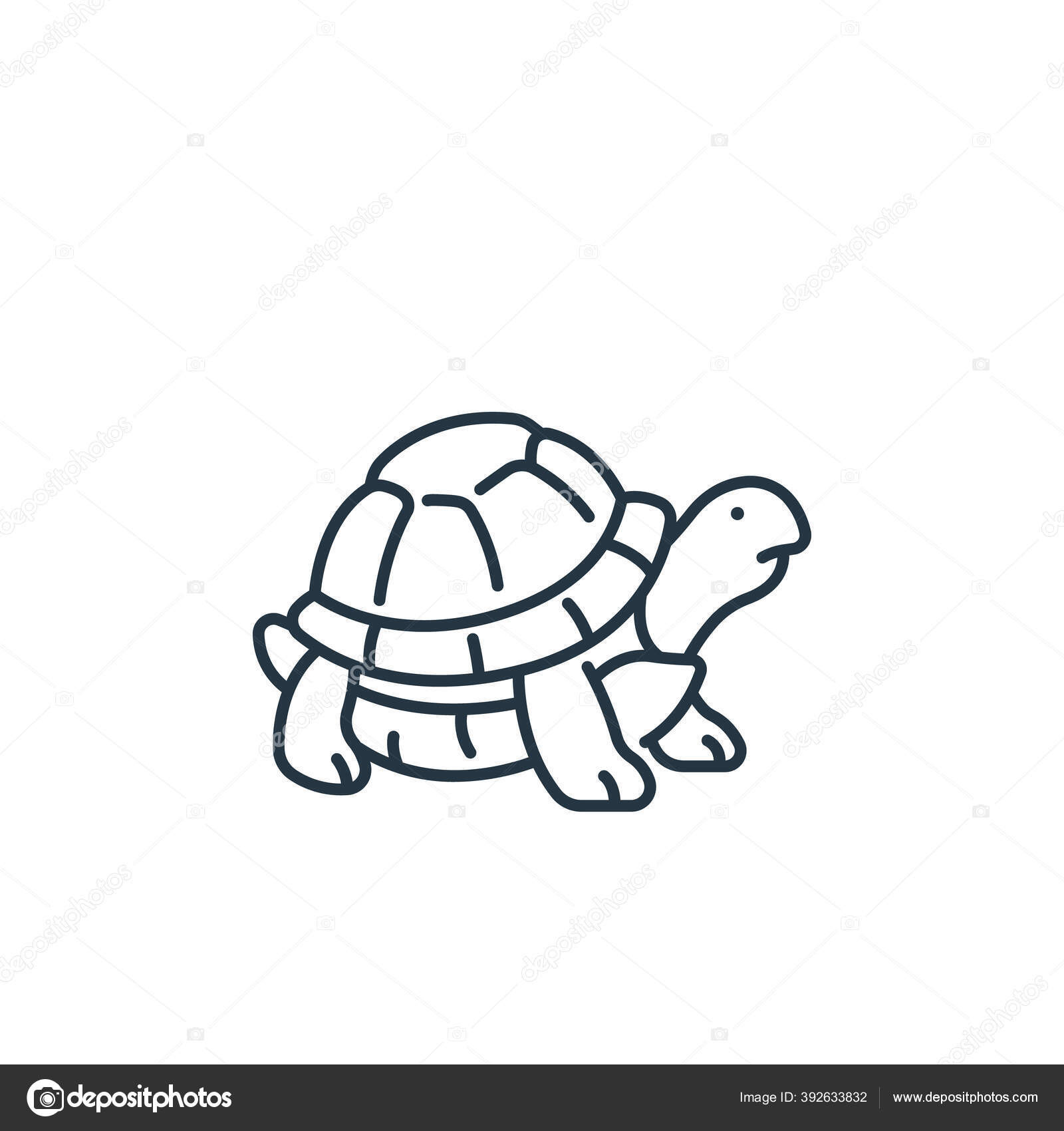 乌龟矢量图标乌龟可编辑的中风龟线形符号用于网络和移动应用程序印刷媒体细线图解矢量孤立轮廓图图库矢量图©AwesomeGroup 392633832