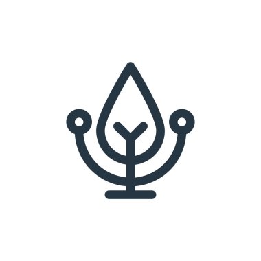 ağaç vektör simgesi. Ağaç kurgusu. Web ve mobil uygulamalarda kullanmak için ağaç doğrusal sembolü, logo, yazdırma ortamı. İnce çizgili çizim. Vektör izole çizimi.