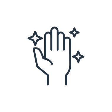 Hijyenik vektör ikonu. Hijyenik, yenilebilir felç. İnternet ve mobil uygulamalarda kullanmak için hijyenik doğrusal sembol, logo, yazdırma medyası. İnce çizgili çizim. Vektör izole çizimi.