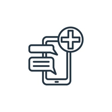 Acil çağrı vektör simgesi. Acil durum çağrısı. Acil çağrı lineer sembolü web ve mobil uygulamalar, logo, yazdırma medyası için. İnce çizgili çizim. Vektör izole çizimi.