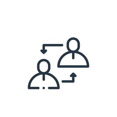 iletişim vektör simgesi. iletişim kurulabilir felç. Web ve mobil uygulamalarda kullanmak için iletişim lineer sembolü, logo, yazdırma medyası. İnce çizgili çizim. Vektör izole çizimi.