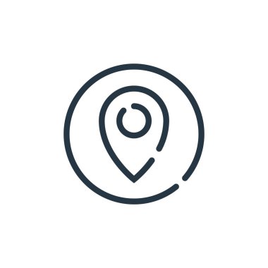 iğne vektör simgesi. İğne darbesi. Web ve mobil uygulamalarda, logoda, yazıcı ortamında kullanmak için doğrusal simge. İnce çizgili çizim. Vektör izole çizimi.