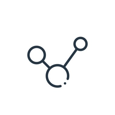 Ortak vektör simgesi. paylaşılabilir felç. Web ve mobil uygulamalar, logo ve yazdırma ortamlarında kullanım için doğrusal sembolü paylaş. İnce çizgili çizim. Vektör izole çizimi.