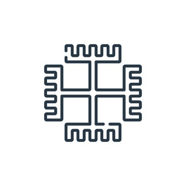 Putperestlik vektör simgesi. Putperestlik düzeltilebilir felç. Web ve mobil uygulamalarda kullanmak için paganizm doğrusal sembolü, logo, yazdırma medyası. İnce çizgili çizim. Vektör izole çizimi.