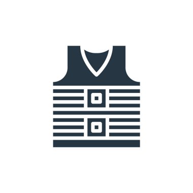 Can yeleği vektör simgesi. Can yeleği darbesi. web ve mobil uygulamalarda, logoda ve yazılı medyada kullanılmak üzere can yeleği lineer sembolü. İnce çizgili çizim. Vektör izole çizimi.