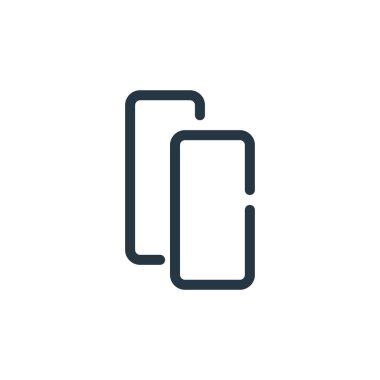 vektör simgesini kopyala Kopyalanabilir felç. Web ve mobil uygulamalarda kullanmak için doğrusal sembolü kopyala, logo, yazdırma ortamı. İnce çizgili çizim. Vektör izole çizimi.