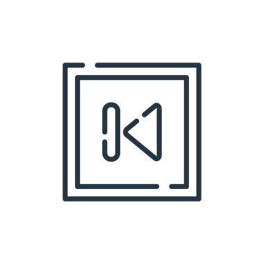 vektör simgesi. sırtüstü inme. Web ve mobil uygulamalarda kullanmak için arka doğrusal sembol, logo, yazdırma ortamı. İnce çizgili çizim. Vektör izole çizimi.