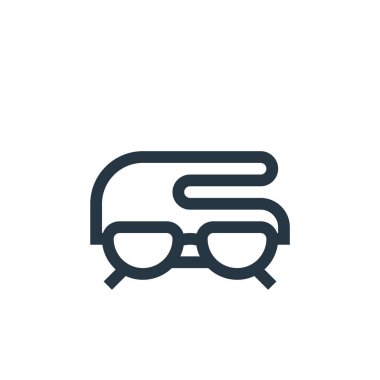 Gözlük vektör simgesi okunuyor. Okuma gözlükleri okunabilir felç. Web ve mobil uygulamalarda kullanmak için gözlük lineer sembolü okumak, logo, yazdırma medyası. İnce çizgili çizim. Vektör izole çizimi.