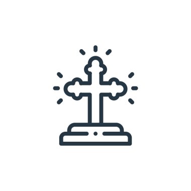 çapraz vektör simgesi. Düzenlenebilir inme. Web ve mobil uygulamalarda kullanmak için çapraz doğrusal sembol, logo, yazdırma ortamı. İnce çizgili çizim. Vektör izole çizimi.