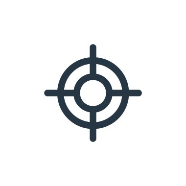 Taget vektör simgesi. Düzenlenebilir felç. taget lineer sembolü web ve mobil uygulamalarda, logoda, yazdırma ortamında kullanılır. İnce çizgili çizim. Vektör izole çizimi.