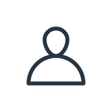 kullanıcı vektör simgesi. kullanılabilir felç. Web ve mobil uygulamalarda kullanmak için kullanıcı doğrusal sembolü, logo, yazdırma ortamı. İnce çizgili çizim. Vektör izole çizimi.