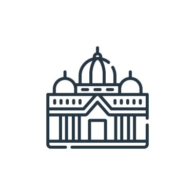 Basilic vektör simgesi. Düzenlenebilir felç. Web ve mobil uygulamalarda, logoda ve yazılı medyada kullanılmak üzere bazilik doğrusal sembol. İnce çizgili çizim. Vektör izole çizimi.