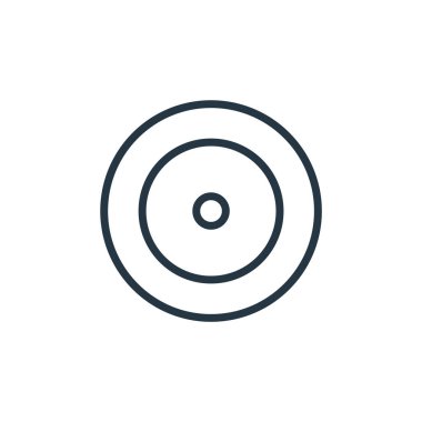 rekor vektör simgesi. Düzenlenebilir felç. Web ve mobil uygulamalarda, logoda ve yazılı medyada kullanmak için doğrusal simge kaydet. İnce çizgili çizim. Vektör izole çizimi.