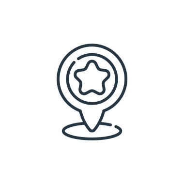 konum vektör simgesi. konum değiştirilebilir felç. konum lineer sembolü web ve mobil uygulamalar, logo, yazdırma medyası. İnce çizgili çizim. Vektör izole çizimi.