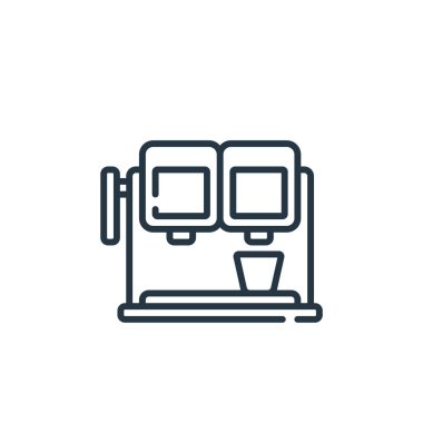 içki vektör simgesi. Kurgulanabilir inme. Web ve mobil uygulamalarda kullanmak için lineer sembol, logo, yazdırma medyası. İnce çizgili çizim. Vektör izole çizimi.