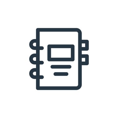 dizüstü bilgisayar vektör simgesi. düzenlenebilir defter vuruşu. İnternet ve mobil uygulamalarda kullanmak için dizüstü bilgisayar sembolü, logo, yazdırma ortamı. İnce çizgili çizim. Vektör izole çizimi.