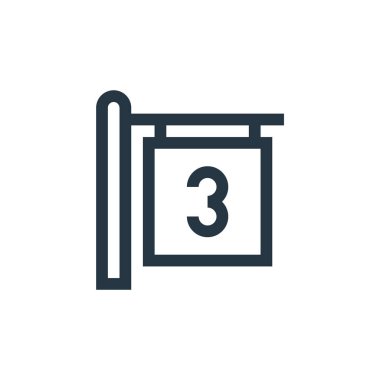 Tee vektör simgesi. Kurgulanabilir vuruş. İnternet ve mobil uygulamalarda kullanmak için tee lineer sembolü, logo, yazdırma ortamı. İnce çizgili çizim. Vektör izole çizimi.