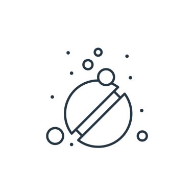 İlaç vektör ikonu. Düzenlenebilir felç. İnternet ve mobil uygulamalarda, logoda ve yazılı medyada kullanılmak üzere doğrusal hap sembolü. İnce çizgili çizim. Vektör izole çizimi.