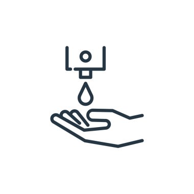 Sıvı vektör simgesini temizle. Sıvı temizleme felci. Web ve mobil uygulamalarda kullanmak için sıvı doğrusal sembolü temizlemek, logo, yazdırma medyası. İnce çizgili çizim. Vektör izole çizimi.