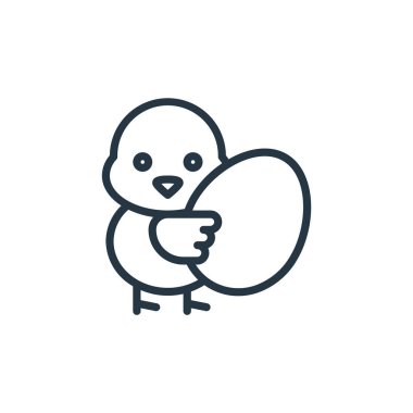 hatun vektör simgesi. Hatun inme inmesi. civciv lineer sembolü web ve mobil uygulamalar, logo, yazdırma medyası için. İnce çizgili çizim. Vektör izole çizimi.