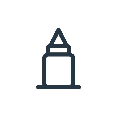 Yapıştırıcı vektör simgesi. Yapıştırıcı kullanılabilir felç. Web ve mobil uygulamalarda kullanmak için doğrusal yapıştırıcı sembolü, logo, yazdırma medyası. İnce çizgili çizim. Vektör izole çizimi.